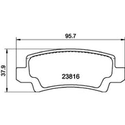 DON Rear Brake Pad Set fits Toyota Corolla 2001-2008 1.4 1.6 1.8 2.0