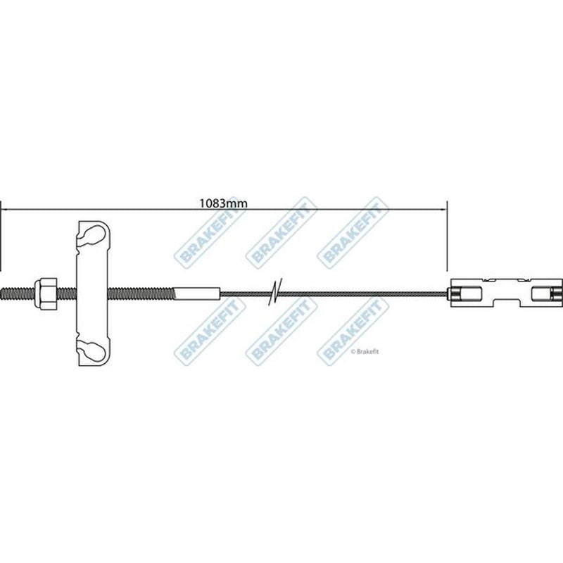 Apec Handbrake Cable Centre fits Ford Transit 2000-2006 2.3 2.4