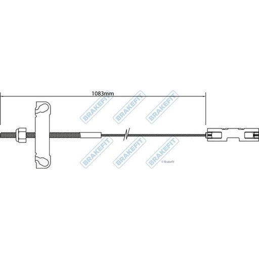 Apec Handbrake Cable Centre fits Ford Transit 2000-2006 2.3 2.4
