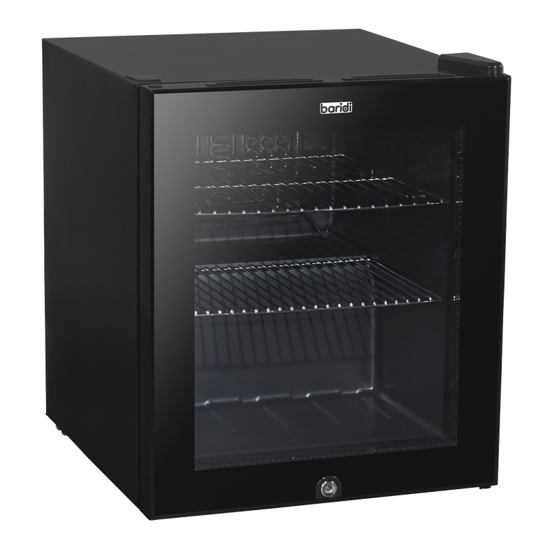 Baridi 50L Table Top Beer & Drinks Mini Fridge 3-10C Light Black & Glass Baridi  - Dynamic Drive