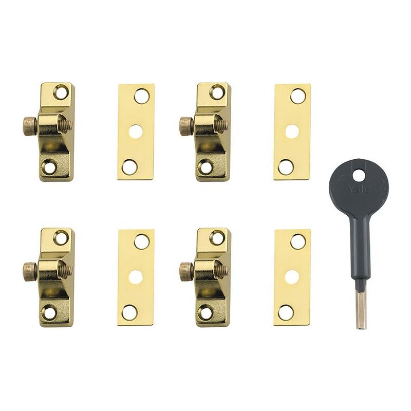 Yale Locks 8K118 Economy Window Lock Electro Brass Finish Pack of 4 Visi Yale Locks - NN4 Online