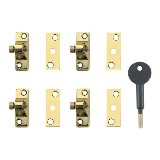 Yale Locks 8K118 Economy Window Lock Electro Brass Finish Pack of 4 Visi Yale Locks - NN4 Online