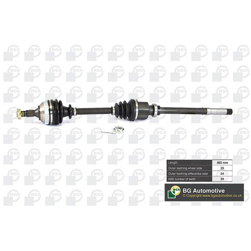 BGA CV Drive Shaft Driveshaft Front Right fits Citroën Berlingo First 1996-2011