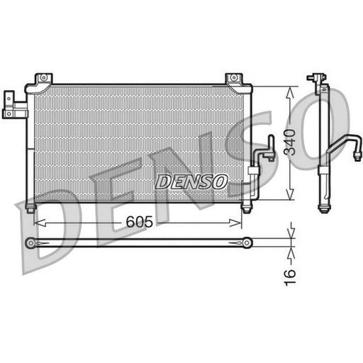 Denso Air Conditioning Condenser fits Mazda Premacy 1999-2005 1.9 2.0