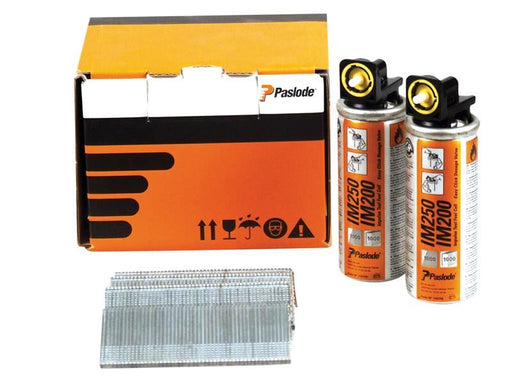 Paslode 25mm IM65 Galvanised Straight Brads 2000 2 x Fuel Cells Paslode - Dynamic Drive