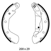 Mintex Brake Shoe Set Axle Kit fits Opel Corsa C 2000-2009 1.0 1.2 1.3 1.4 1.7