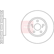 Apec 2 x Vented Front Brake Discs DSK2093-x2