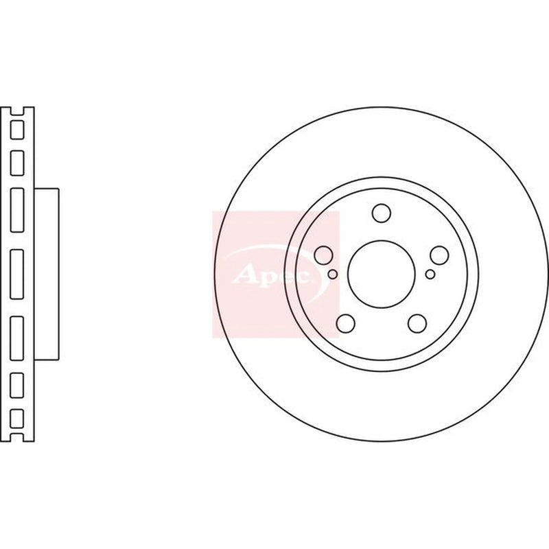 Apec 2 x Vented Front Brake Discs DSK2093-x2