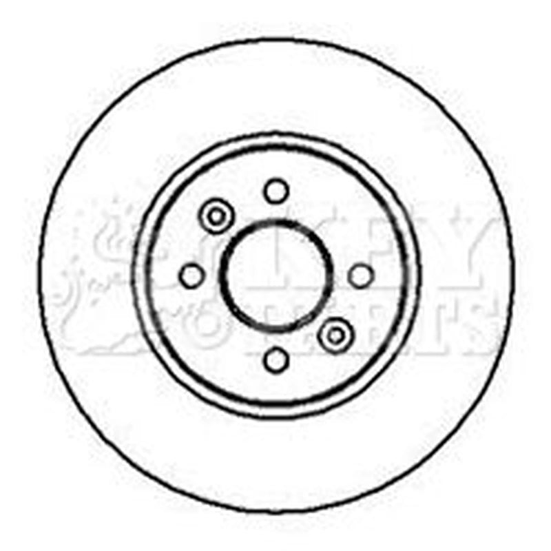Key Parts Front Brake Vented Discs & Pads fits Renault Kangoo 2001 on 1.9