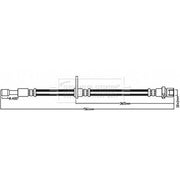 Borg & Beck Brake Hydraulic Hose Line Front Left BBH8198