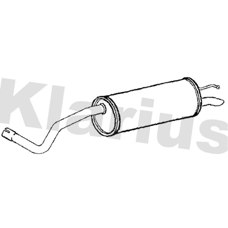 Klarius Box With Tail Pipe Rear fits Skoda Fabia III 2014-2021 1.2