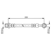 Bosch Brake Hydraulic Hose Line outer fits Kia Sorento I 2002-2011 2.4 2.5 3.5