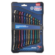 Sealey Combination Spanner Set 12pc Multi-Coloured Metric AK63915 Sealey - Dynamic Drive