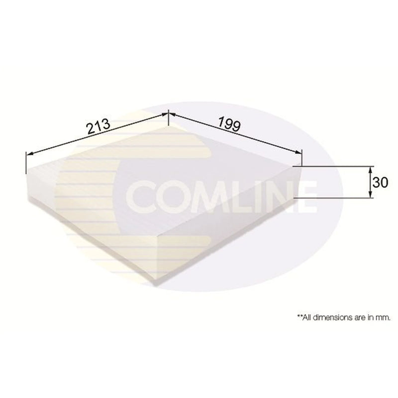 Comline Cabin Air Filter (Pollen Filter) fits Alfa Romeo 159 2005-2012