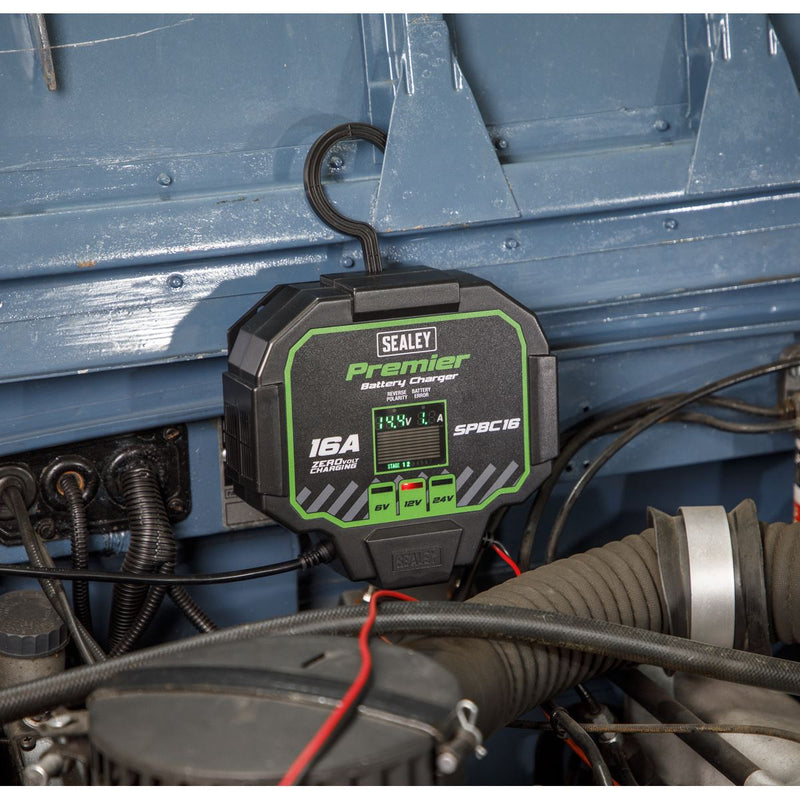 Sealey Battery Maintainer Charger 16A Fully Automatic SPBC16 Sealey - Dynamic Drive