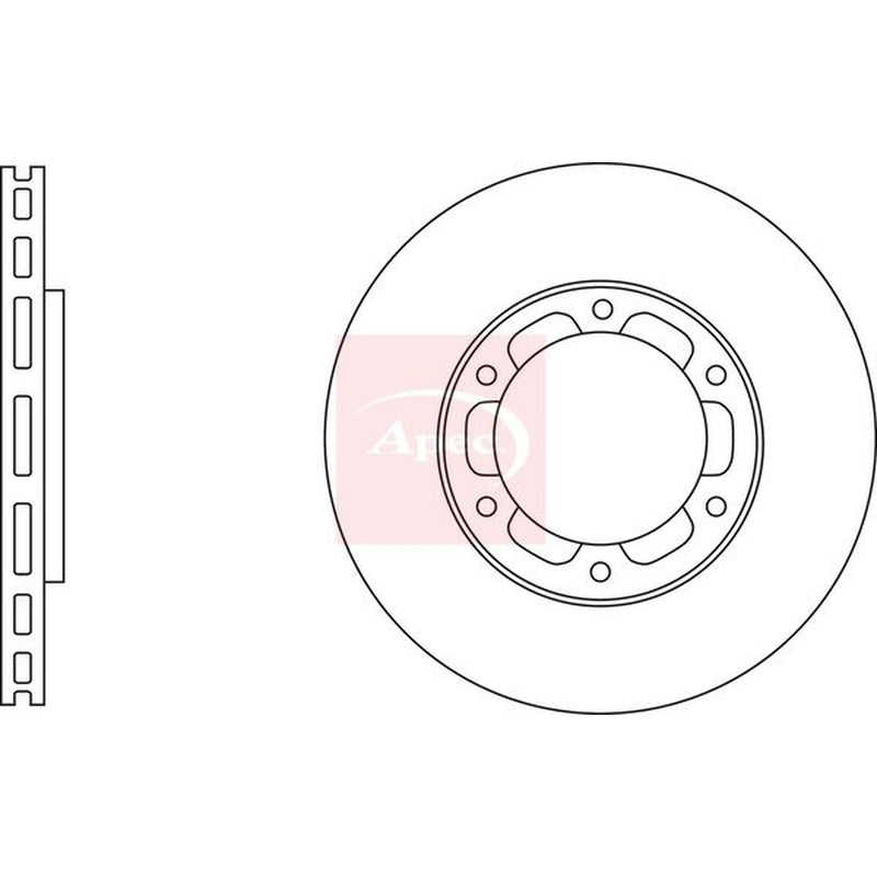 Apec 2 x Vented Brake Discs
