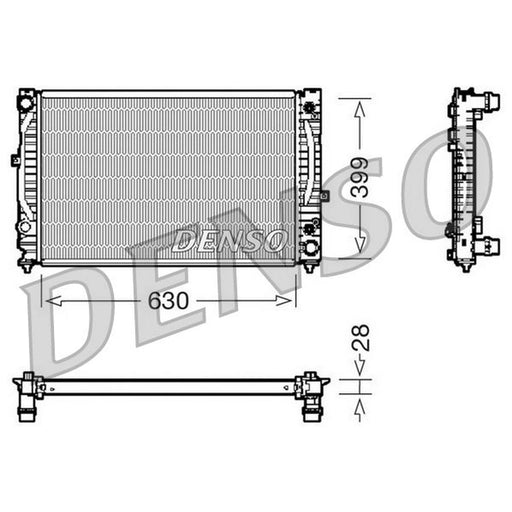 Denso Engine Radiator fits Audi A4 B5 1995-2001 1.8 2.4 2.5 2.6 2.8