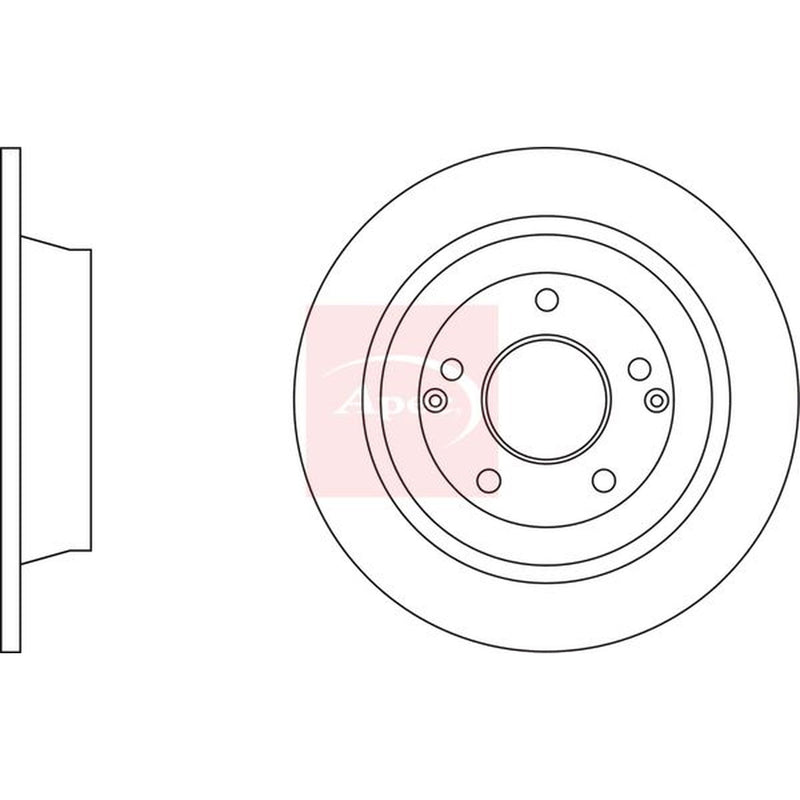 Apec Rear Brake Solid Discs & Pads fits Toyota Corolla 2019 on 1.6