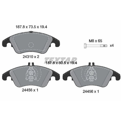Textar Front Brake Pad Set 2431001