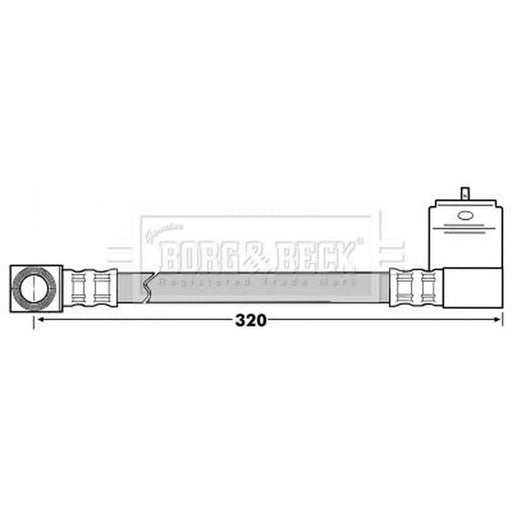 Borg & Beck Brake Hydraulic Hose Line Rear Left BBH6933