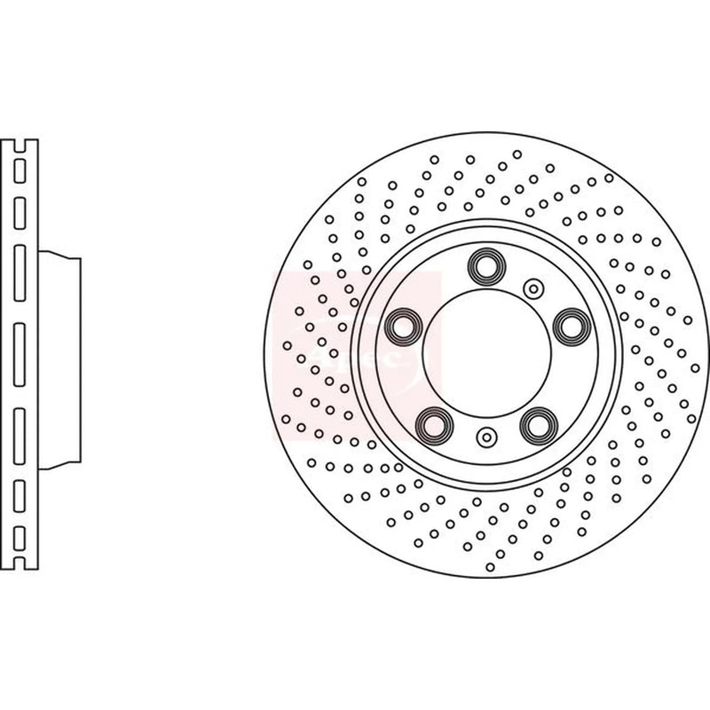 Apec 2 x Vented Rear Brake Discs DSK3910