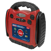 Sealey RoadStartï Emergency Jump Starter with Air Compressor 12V 900 Peak Amps Sealey - Dynamic Drive