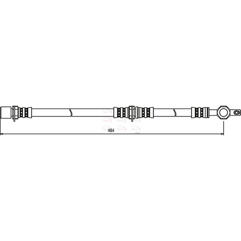 Apec Brake Hydraulic Hose Line Front fits Toyota Carina IV 1983-1988 1.6 2.0