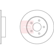 Apec 2 x Solid Rear Brake Discs DSK2332-x2