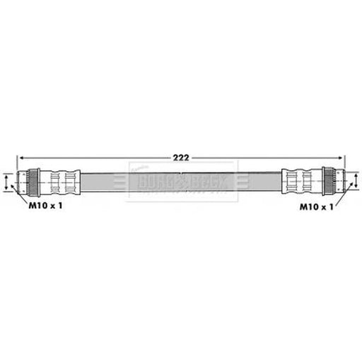 Borg & Beck Brake Hydraulic Hose Line Right BBH6832