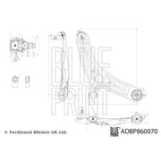 Blue Print Control/Trailing Arm Front Right ADBP860070
