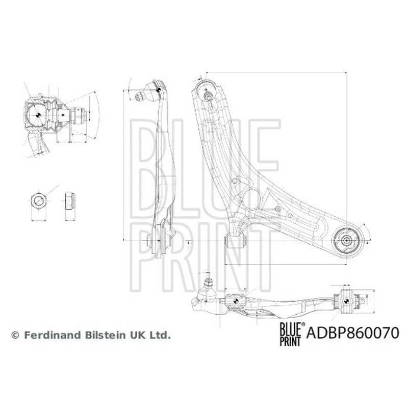 Blue Print Control/Trailing Arm Front Right ADBP860070