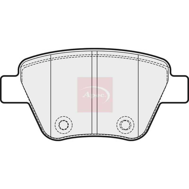Apec Rear Brake Pad Set fits Audi A1 2012 on 2.0