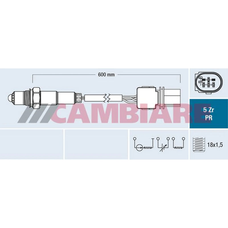 Cambiare O2 Lambda Oxygen Sensor before catalytic conve fits Land Rover Defender
