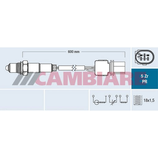 Cambiare O2 Lambda Oxygen Sensor before catalytic conve VE381849