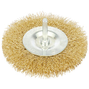 Draper Brassed Steel Crimped Wire Wheel Brush, 100mm 41428 Draper - Dynamic Drive