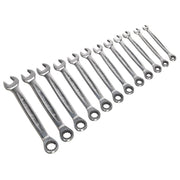 Sealey Ratchet Combination Spanner Set 12pc Metric Platinum Series AK63922 Sealey - Dynamic Drive