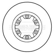 Borg & Beck Front Brake Vented Discs & Pads fits Mazda B-Serie 1996-1999 2.5