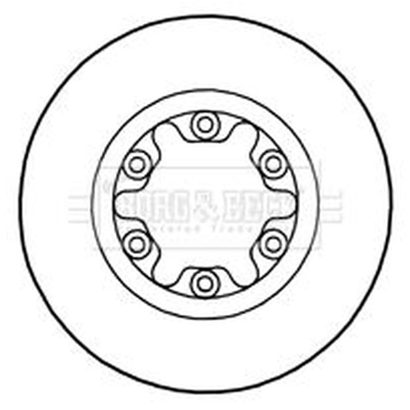 Borg & Beck Front Brake Vented Discs & Pads fits Mazda B-Serie 1996-1999 2.5