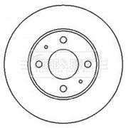 Borg & Beck Front Brake Vented Discs & Pads fits Hyundai Accent II 1999-2006 1.5