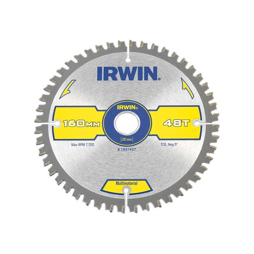 Irwin® Multi Material Circular Saw Blade 160 x 20mm x 48T TCG IRWIN® - Dynamic Drive