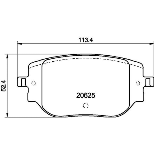 Mintex Rear Brake Pad Set fits Citroën Dispatch III 2016-2025 1.5 1.6 2.0 2.2
