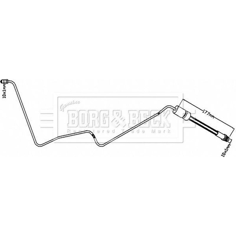 Borg & Beck Brake Hydraulic Hose Line inner BBH8354
