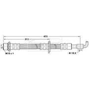 Borg & Beck Brake Hydraulic Hose Line Front Right BBH7222