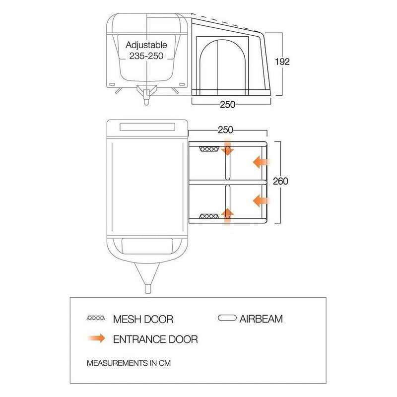 Vango Balletto Air 260 Elements ProShield Caravan Awning Vango - Dynamic Drive