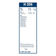 Bosch Wiper Wiper Blade 350mm — H356 fits Fiat Doblo 2001-2005