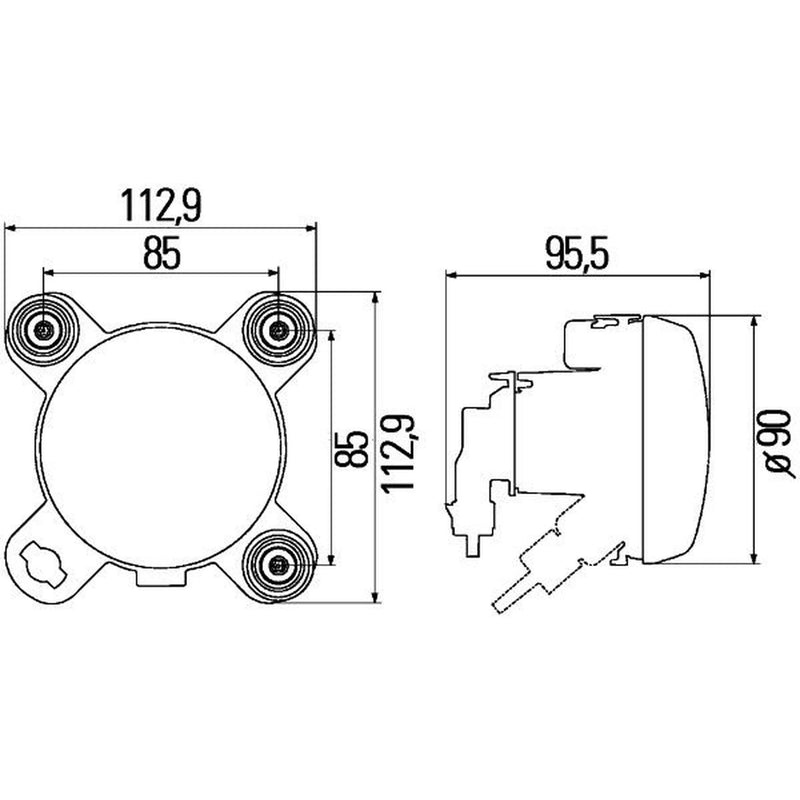 Hella Headlight Headlamp T4W Right