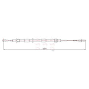 Apec Handbrake Cable Left Rear fits BMW Z3 Roadster 1995-1999 1.9