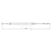 Apec Handbrake Cable Right Rear CAB1222