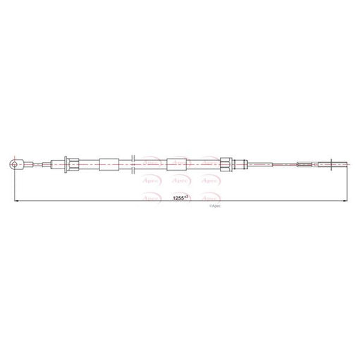 Apec Handbrake Cable Left Rear fits BMW Z3 Roadster 1995-1999 1.9