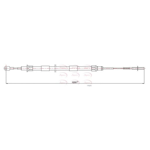 Apec Handbrake Cable Right Rear CAB1222